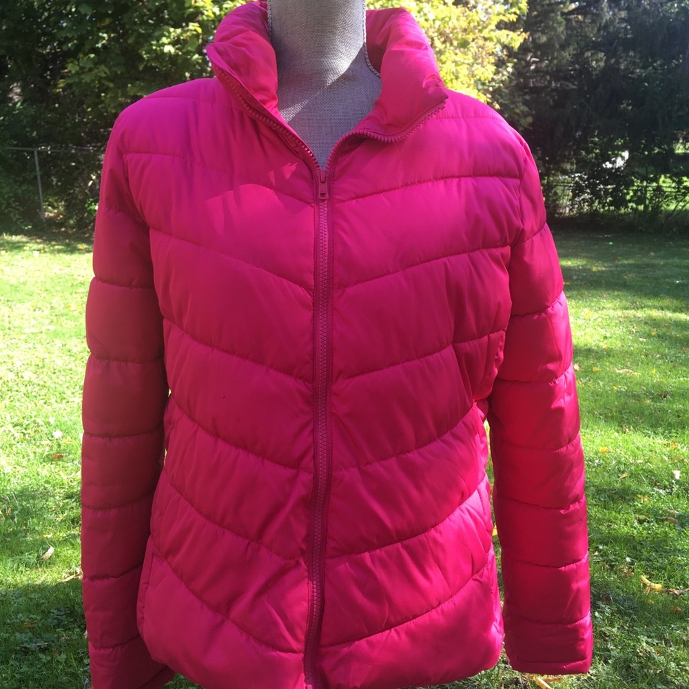 Hot Pink Puffer Winter Jacket